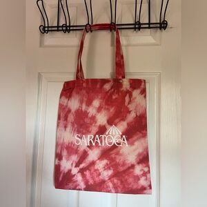 Saratoga Red Tie-Dye Tote Bag